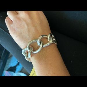 Silver link bracelet with some bling